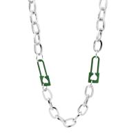 Titanstahl Halskette, mit Verlängerungskettchen von 5cm, Türschloss, poliert, Modeschmuck & unisex, keine, Länge 55 cm, verkauft von PC