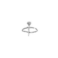 Solidny srebrny pierścień, 925 Srebro, Platerowane platyną, Regulowane & dla kobiety, oryginalny kolor, sprzedane przez PC