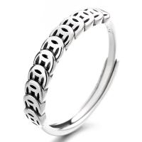 925 Sterling Silver Finger Rings platinum plated Adjustable & for woman original color 21.20mm Sold By PC