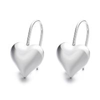 925 Sterling Silver Drop &  Dangle Earrings Heart plated fashion jewelry & for woman Sold By Pair