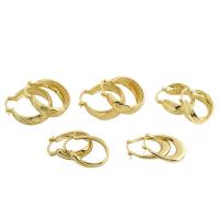 Brass Hoop Earring 18K gold plated & for woman Sold By Pair