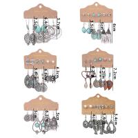Zinc Alloy Earring Set with Acrylic folk style & for woman 30-75mm Sold By Lot