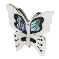 Natural Abalone Shell Pendants White Shell with Abalone Shell Butterfly fashion jewelry & DIY multi-colored Approx 1mm Sold By Lot