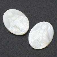Shell Cabochons, White Shell, Natural & fashion jewelry & DIY, white, 15x19.50x3mm, 10PCs/Lot, Sold By Lot