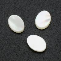 Shell Cabochons, White Shell, Natuurlijk & mode sieraden & DIY, wit, 7x5x1mm, 100pC's/Lot, Verkocht door Lot