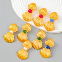 Harz Ohrring, Zinklegierung, mit Harz, goldfarben plattiert, Modeschmuck & für Frau, keine, 48x31mm, verkauft von Paar