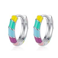 Brass Huggie Hoop Earring platinum color plated fashion jewelry & for woman Sold By Pair