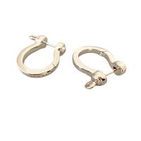 Brass Drop Earring, platinum plated, for woman, nickel, lead & cadmium free, 18x22mm, Sold By Pair