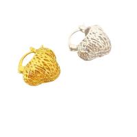 Brass Drop Earring, plated, for woman & hollow, more colors for choice, nickel, lead & cadmium free, 18.30x18.30mm, Sold By Pair
