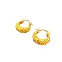 Brass Hoop Earring, 18K gold plated, for woman, nickel, lead & cadmium free, 16.20x19.50mm, Sold By Pair