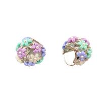 Brass Drop Earring with Resin & Plastic Pearl plated for woman & with rhinestone nickel lead & cadmium free 21mm Sold By Pair
