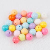 Solid Color Akryl perler, Runde, ovntørrende lak, forskellig emballage stil for valg & du kan DIY, flere farver til valg, 12mm, Solgt af Bag