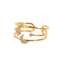 Krychlový Circonia Micro vydláždit mosazný prsten, Mosaz, módní šperky & micro vydláždit kubické zirkony & pro ženy, zlatý, nikl, olovo a kadmium zdarma, 18mm, Prodáno By PC
