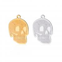 Stainless Steel Skull Pendants, 304 Stainless Steel, DIY, more colors for choice, 17x25mm, 3PCs/Bag, Sold By Bag