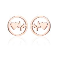 Stainless Steel Stud Earrings 304 Stainless Steel fashion jewelry & for woman 8mm Sold By Pair