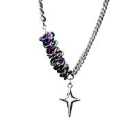 Titanium Steel Necklace, with 5cm extender chain, Cross, colorful plated, fashion jewelry & Unisex & adjustable, original color, Length:48 cm, Sold By PC