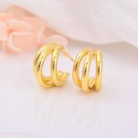 Brass Stud Earring, 18K gold plated, different styles for choice & for woman, gold, Sold By Pair