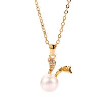 Freshwater Pearl Pendants, Brass, with Freshwater Pearl, Rabbit, plated, different styles for choice & micro pave cubic zirconia & for woman, more colors for choice, 14.50mm, 3PCs/Lot, Sold By Lot