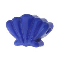 Handgemaakte Lampwork Beads, Schelp, DIY, blauw, 15x10x6mm, Gat:Ca 2mm, Verkocht door PC