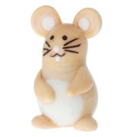Fashion Decoration, Lampwork, Mouse, yellow, 24x38.50x22mm, Sold By PC