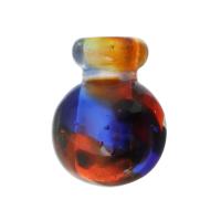 Glaskugel, Lampwork, gemischte Farben, 18x24x18mm, Bohrung:ca. 5mm, verkauft von PC