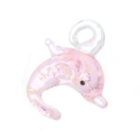 Fashion Lampwork Pendants Dolphin Unisex pink Approx 5mm Sold By PC