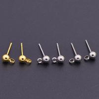 304 Stainless Steel Earring Drop Component Round Galvanic plating DIY Approx Sold By Bag