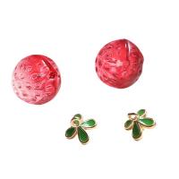 Zinc Alloy Peg Bail with Lampwork gold color plated DIY & enamel nickel lead & cadmium free Sold By PC