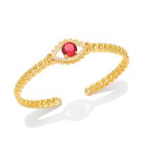 Cubic Zirconia Micro Pave Brass Bracelet Evil Eye 18K gold plated micro pave cubic zirconia & for woman nickel lead & cadmium free Sold By PC