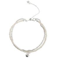 Freshwater Cultured Pearl Bracelet, Brass, with Freshwater Pearl & Crystal, silver color plated, different styles for choice & for woman, Length:7.1 Inch, Sold By PC