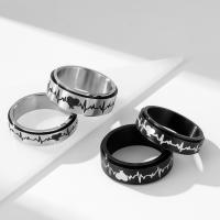 Couple Finger Rings 304 Stainless Steel polished fashion jewelry & Unisex Sold By PC