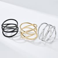 Rustfrit stål fingre Ringe, 304 rustfrit stål, poleret, mode smykker & forskellig størrelse for valg & for kvinde, flere farver til valg, 15mm, Solgt af PC