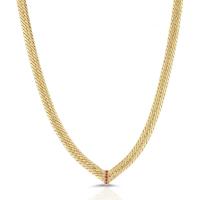 Edelstahl Schmuck Halskette, 304 Edelstahl, 18K vergoldet, verschiedene Größen vorhanden & Micro pave Zirkonia & für Frau, keine, Länge:ca. 15.35 ZollInch, ca. 17.72 ZollInch, verkauft von PC