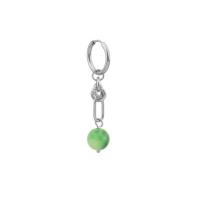 Titanium Steel  Earring Round polished fashion jewelry & Unisex green Sold By PC