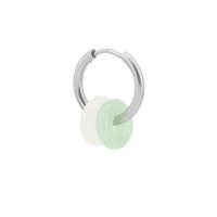 Titanium Steel  Earring with Lampwork Flat Round polished fashion jewelry & Unisex Sold By PC