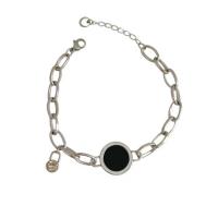Titanium Steel Bracelet & Bangle Vacuum Ion Plating fashion jewelry & for woman 193mm Sold By PC