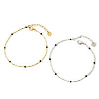 Titanium Steel Bracelet & Bangle, Vacuum Ion Plating, for woman & enamel, more colors for choice, 205mm, Sold By PC