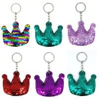 Bag Purse Charms Keyrings Keychains, PET, with Tibetan Style, Crown, portable & Unisex, more colors for choice, 70x90mm, Sold By PC