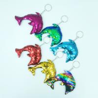 Key Chain, PET, med Zinc Alloy, Dolphin, 6 stykker & Bærbare & Unisex, blandede farver, 90x130mm, Solgt af sæt