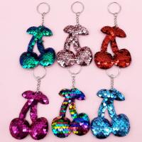 Bag Purse Charms Keyrings Keychains PET with Zinc Alloy Cherry portable & Unisex 100mm Sold By PC
