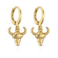 Huggie Hoop Drop Ohrringe, Messing, 18K vergoldet, verschiedene Größen vorhanden & Micro pave Zirkonia & für Frau, verkauft von Paar