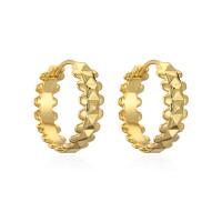 Messing Huggie Hoop Ohrringe, 18K vergoldet, für Frau, 21x6mm, verkauft von Paar