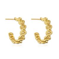 Brass Stud Earring, 18K gold plated, for woman, 18x17mm, Sold By Pair
