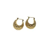 Brass Leverback Earring, gold color plated, for woman, 24.50x22mm, Sold By Pair