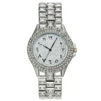 Women Wrist Watch Zinc Alloy with Glass & 304 Stainless Steel waterproofless & Chinese movement & for woman & with rhinestone nickel lead & cadmium free Sold By PC