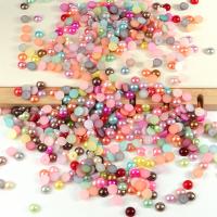 Hair Accessories DIY Findings, Plastic Pearl, Dome, different size for choice, more colors for choice, Approx 200PCs/Bag, Sold By Bag
