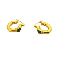 Brass Leverback Earring Donut plated for woman & with rhinestone nickel lead & cadmium free 17.50mm Sold By Pair