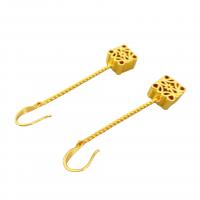 Brass Drop Earring Square plated for woman nickel lead & cadmium free Sold By Pair