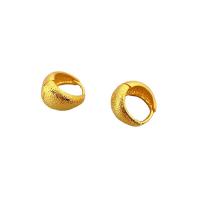 Messing Huggie Hoop Ohrringe, 18 K vergoldet, für Frau, frei von Nickel, Blei & Kadmium, 15.20mm, verkauft von Paar