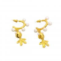 Brass Drop Earring with Acrylic Fish plated for woman nickel lead & cadmium free 42mm Sold By Pair